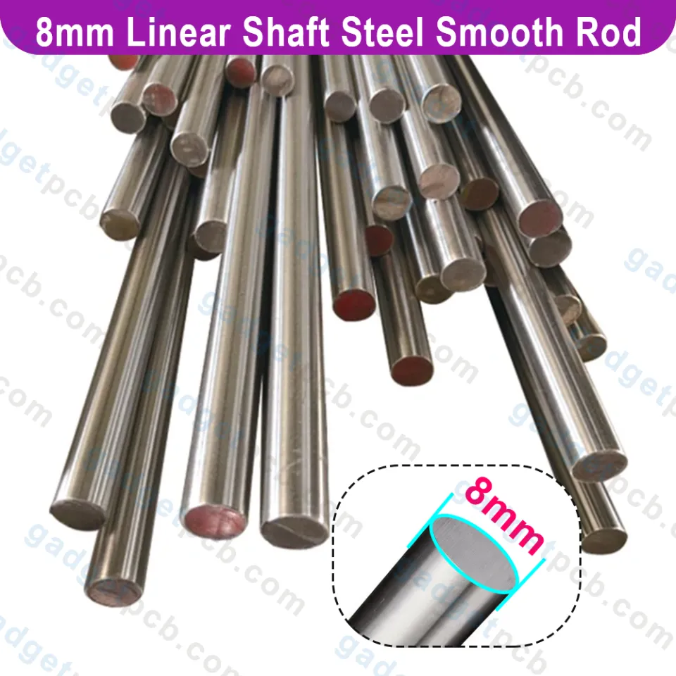 Orgry 2PCS Linear Motion Rods 8mm X 250mm .314 X 9.84 Inch Case Hardened Chrome Plated Rod Shaft Guide 3d Printer Diy Cnc Metric H8 Tolerance