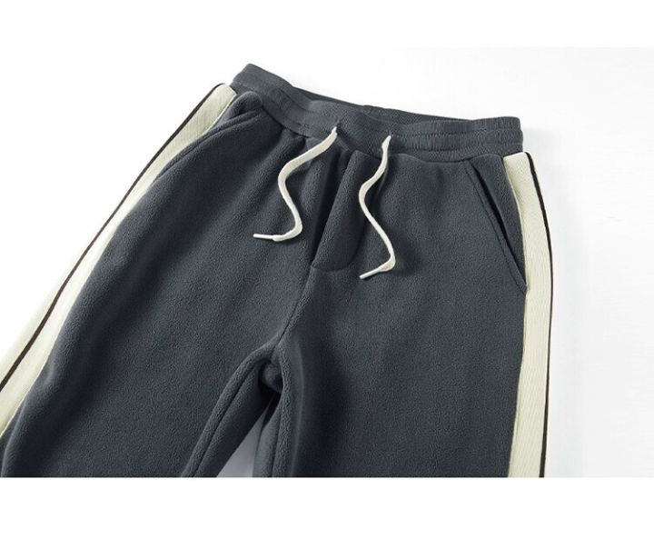 Striped%20Fleece%20Men's%20Sportswear%20Zipper%20Jacket%20+%20Sweatpants%20Tracksuit%20Winter%20Fashion%20Loose%20Unisex%20Jogging%20Suit%20Running%20Men%20Set%20-%20Image%205