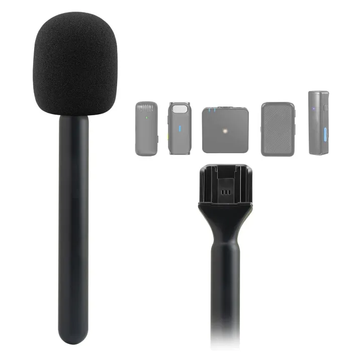 Microphone%20Handle%20Mount%20Black%20Perfect%20Fit%20Handheld%20Wireless%20Mic%20Stand%20Lightweight%20ABS%20Structure%202Pcs%20with%20Windshields%20Foams%20for%20Hosting%20Events%20-%20Image%208