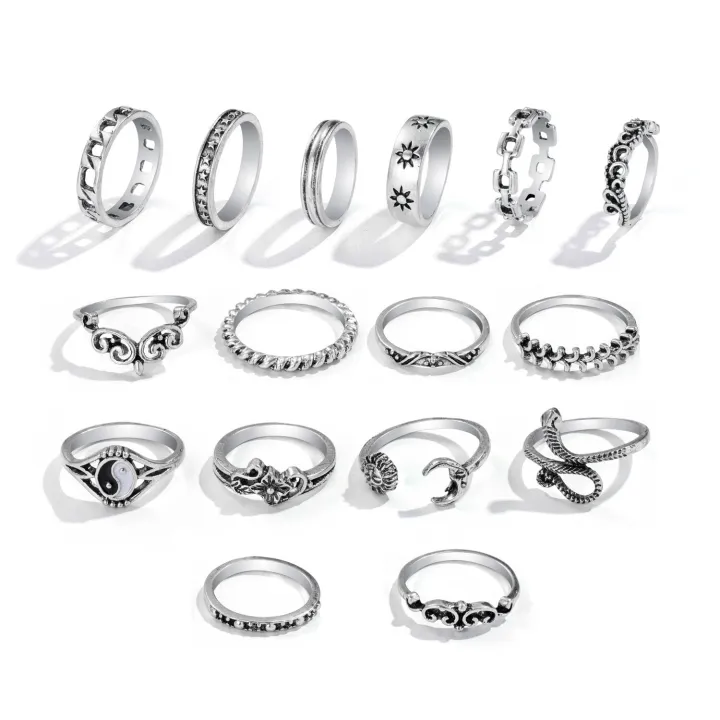 New%20Style%20Gossip%20Snake%20Leaf%20Flower%20Heart%20Butterfly%20Pearl%20Chain%20Oil%20Dripping%20Joint%20Ring%20Set%20Personality%20Retro%20Trend%20Ring%20-%20Image%208