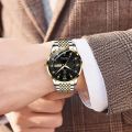 Imported Brand Men's Watch Stainless Steel Waterproof Hidden Clasp Luminous Date Sport Wrist Watch.