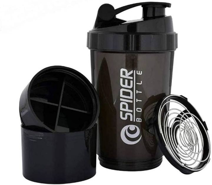 Spider%20Protein%20Shaker%20Bottle%20500ml%20with%202%20Storage%20Extra%20Compartment%20Perfect%20for%20Gym%20-%20Image%203