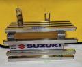 Suzukii gixxer সমস্ত সংস্করণ gixxer/gixxer sf ওল্ড এবং নতুন সংস্করণ সাইলেন্সার গার্ড স্টেইনলেস স্টিল বক্স পাদানি সাইলেন্সার কভার-সিলভার - bike accessories. 