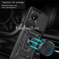 For VIVO Y02A Armor Ring Case Cover Magnetic Car Holder Shockproof Camera Protection for VIVO Y02A Back Cover.