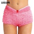iiniim High Quality Women Ladies Lingerie Ruffled Lace Bloomers Knickers with a bow Panties Women's Underwear Underpants. 