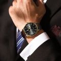 LooKeo mall POEDAGAR High Quality Leather Men's Wristwatch: Fashionable, Waterproof, Luminous, Week/Date Display, Top Brand Quartz Watch. 