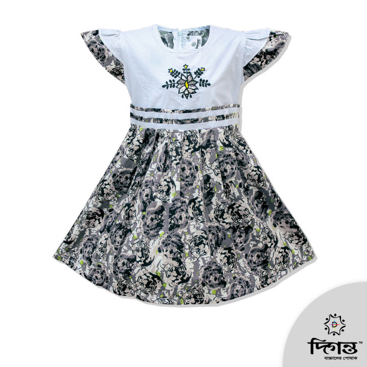 New Born Baby Girl Turkish Frock Set In White Color With Headband And Booties