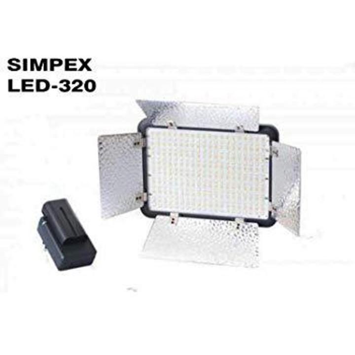 Simpex 320 LED Video Light with Battery and Charger - Black