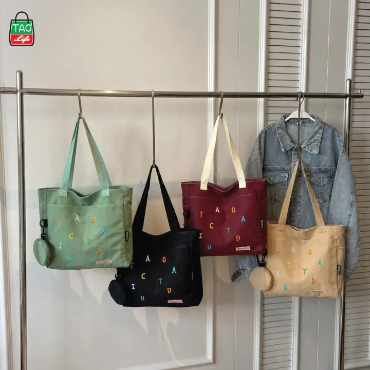 TAG%20Lifestyle%20Exclusive%20Design%20embroidery%20Canvas%20Tote%20Bag,%20Fashionable%20Top%20Handle%20With%20four%20Outside%20Pockets%20Trendy%20Fashionable%20Tote%20Bag%20for%20University,%20College%20Students%20Girls%20And%20Women%20-%20Image%208