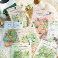 30pcs/pack Aesthetic Potting Plant PET Stickers DIY Scrapbooking Planner Collage Stationery Aesthetics Decor Flower Stickers.