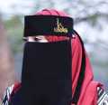 Embroidered Print Niqab for Muslim Women - One-Piece Niqab - Nose Covering Niqab - Trendy Hijab. 