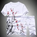 White printed Exclusive Summer Combo T-Shirt & Pant - T Shirt For Man - T Shirt For Man. 