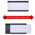 50Pcs Magnetic Label Holders with Magnetic Data Card Holders with Clear Plastic Protectors for Metal Shelf (1 x 2 Inch).