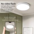 LED Ceiling Light Round Ultra Slim 24 W Diameter 30 x 4 cm Warm White 3000 K Lamp for Living Room Bedroom Office Kitchen Office (White).