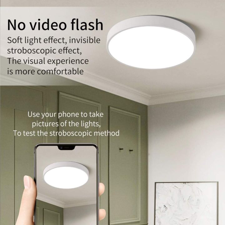 LED%20Ceiling%20Light%20Round%20Ultra%20Slim%2024%20W%20Diameter%2030%20x%204%20cm%20Warm%20White%203000%20K%20Lamp%20for%20Living%20Room%20Bedroom%20Office%20Kitchen%20Office%20(White)%20-%20Image%204