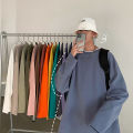Privathinker 100% Cotton Men Solid Color T-shirts Long Sleeve Drop Shoulder Baggy Tops Korean Style Streetwear Male Tee Shirts KEEMEEUYZO. 