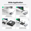 (Only Case) UGREEN USB C Hard Drive Enclosure for 2.5inch SATA SSD HDD, Aluminum USB C to SATA Adapter USB 3.1 Gen 2 Support SATA III for Mac-Book Pro Air Samsung. 