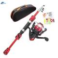 Kids Fishing Rod and Reel Combo Travel for Saltwaters Fresh Waters Kid Fishing Pole for Starter. 
