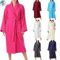 Perfect for Pampering: Absorbent Cotton Bathrobe with Belt and Pockets. 