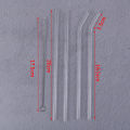 【High Cost-Performance】 5Pcs Transparent Straight Bend Straws Cleaning Brush Beverage Drinks Bar.
