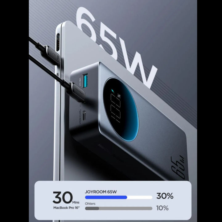 Joyroom%20JR-PBF05%2065W%20Digital%20Display%20Fast%20Charging%20Power%20Bank%2030000mAh%20-Black%20-%20Image%205