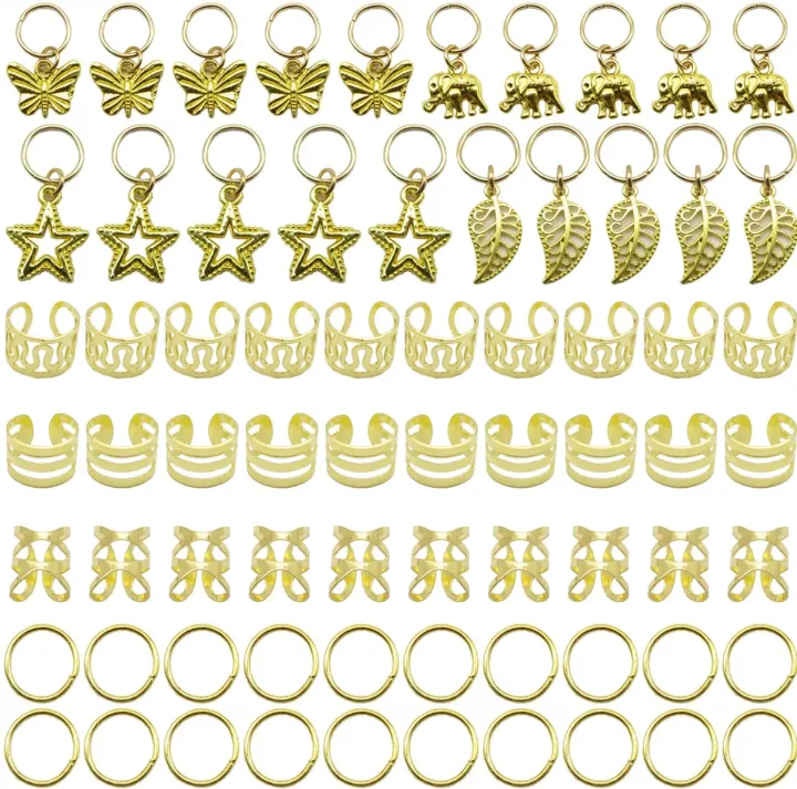 70Pcs%20Hair%20Braid%20Dreadlocks%20Beads%20Rings%20Clips%20DIY%20Braiding%20Metal%20Cuffs%20Jewelry%20Pendants%20for%20Women%20Girls%20Hair%20Accessories%20-%20Image%206