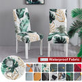 Waterproof Nordic Style Printed Chair Cover Removable Seat Chair Covers Stretch Decorative Covers For Dining Room Wedding Decor. 
