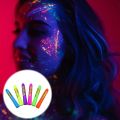 Face Paint Fluorescent Crayon Non-irritation Vibrant Color Makeup Painting Face Body Paint Glow Stick In The Dark Party Supplies.