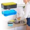 Liquid Soap Dispenser Soap Pump Sponge Caddy Smart Holder Creative Hand Press Kitchen Dish Soap Dispenser with Washing Sponge. 