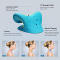 Neck and Shoulder, Neck Stretcher to Relieve Neck Pain, Neck Stretcher, Chiropractic Pillow for Cervical Spine Pillow Neck (Blue).