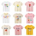 Kids T Shirts Summer Boys Girls Children Short Sleeve T-Shirt P2023rint Baby Boy Child Girl Tees White Yellow Toddler Clothing Tops.