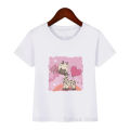 Cute cartoon panda/unicorn print kids clothes lovely boy girl T-shirt top summer white camisetas Child T shirt tee casual tshirt.