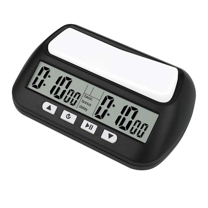 Chess Clock, Digital Chess Timer & Game Timer, 3-In-1 Multipurpose Portable Professional Clock Black