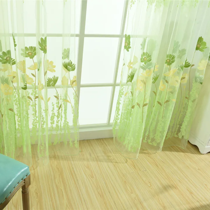 OIMG%20Fine%20Workmanship%20Window%20Treatment%20Wear%20Resistant%20Polyester%20Flower%20Pattern%20Rod%20Pocket%20Sheer%20Curtain%20Panel%20For%20Home%20-%20Image%208