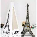 ডেকোরেশন 7 ইঞ্চি ধাতব আইফেল টাওয়ার স্ট্যাচু শোপিস - room decoration items.