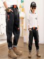 Boy's Jeans Spring Thin New Style Pants Big Boy Children Autumn Loose Stretch Trousers Korean Version. 