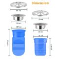 4 Pack, One Way Valve Bathroom Floor Drain,1.97 inch Silicone. 