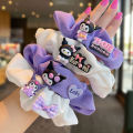 Sanrio Girls Hair Bands Cute Cartoon Kuromi Hair Rope Kawaii Elastic Headband Hair Accessories Ponytail Holder Holiday Gift Yao Store.
