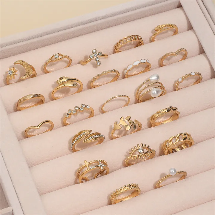 Bohemian%20Geometric%20Rings%20Set%20For%20Women%20Eye%20Cross%20Sun%20And%20Moon%20Leaf%20Charm%20Finger%20Ring%20Female%20Fashion%20Party%20Jewelry%20-%20Image%204