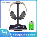 NEWLink Dream Fast Wireless Charging with Headphone Stand 2-in-1 10W Wireless Charger Pad Headset Holder for PC Accessories Desk. 