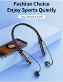Tranyoo T-M28 Neck Mounted Sports Wireless Stereo Bluetooth Earphone BT5.3 - Digital Display - best neckband.