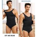 Happy party Men Shapewear Bodysuit Tummy Control Abdomen Compression Slimming Bodysuit Sleeveless Undershirt Full Body Shaper.