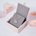 High-End Jewelry Box Compact Flocked Wooden Ring Storage Retro Necklace Case for Travel Home Gift Women Display.