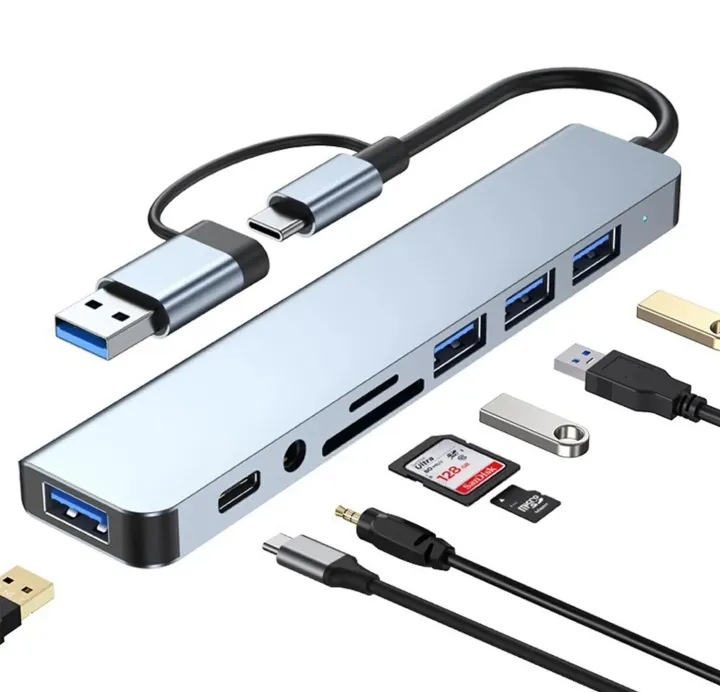 7%20IN%201%20USB%20C%20HUB%20Type%20C%20Splitter%20Thunderbolt%203%20Docking%20Station%20Laptop%20Adapter%20With%20For%20Macbook%20Air%20M1%20iPad%20Pro%20RJ45%20HDMI%20-%20Image%207