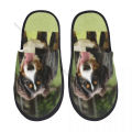 Winter Women Men Non-Slip Flat Slippers Cute Bernese Mountain Dog On Grass Indoor Fur Soft Warm Shoes. 