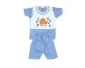 3 pcs boys embroidery design multicolor premium cotton half sleeve t-shirt with pant.