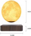 T30 Levitating Moon Lamp Night Light Floating 3D Printing LED Moon Lamp with Wooden Base and Magnetic with 3 Colors. 
