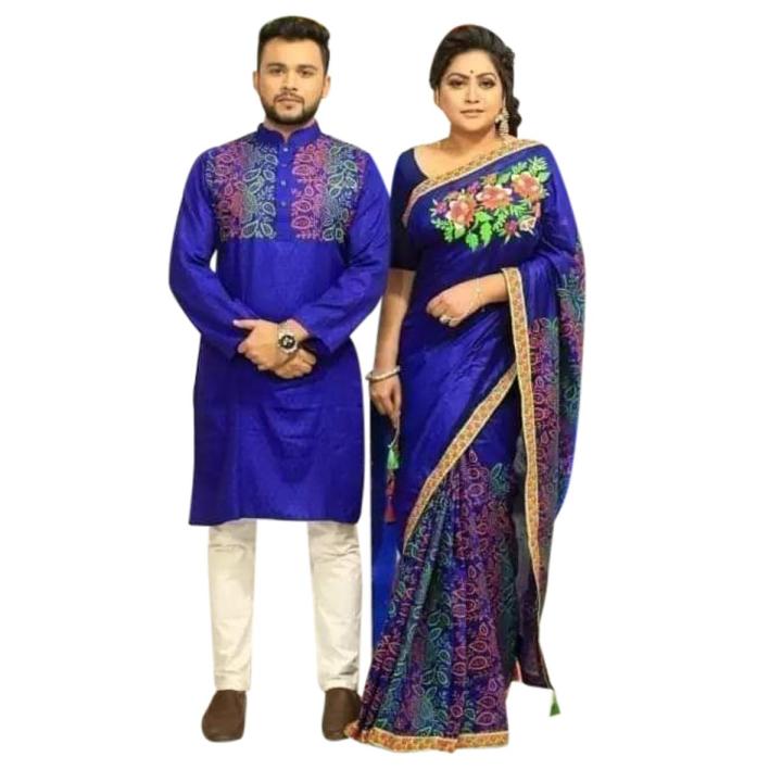 Occasional Dress/Couple Set/Matching Dress/Traditionally Dress/Sari And Panjabi