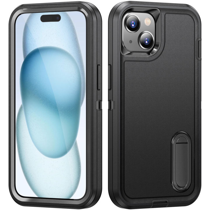 3%20In%201%20Full%20Cover%20Shockproof%20Phone%20Case%20With%20Stand%20For%20iPhone%2015%20Thick%20Hard%20Phone%20Casing%20Contrasting%20Colors%20Fashion%20Phone%20Cover%20Shell%20-%20Image%202