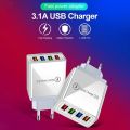 QC3.0 Quick Charger 4 Port USB Charger Wall Mobile Charger Fast Charger For IPhone 11 Samsung S9 Huawei Xiaomi Power Adapter.